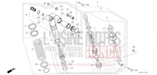 REAR CUSHION CRF250RS de 2025
